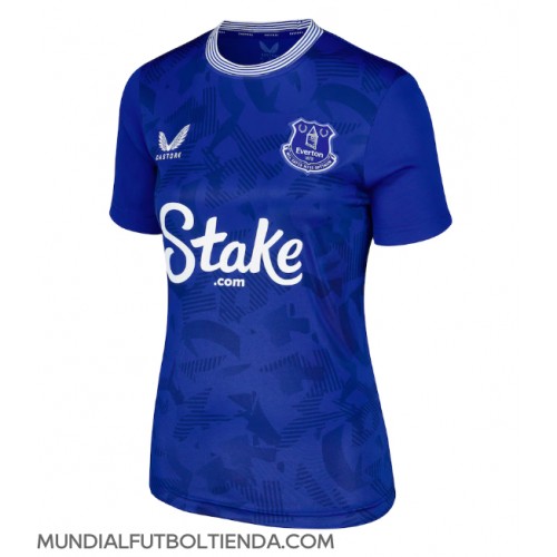 Camiseta Everton Primera Equipación Replica 2024-25 para mujer mangas cortas